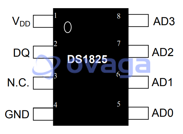DS1825U+  pin out