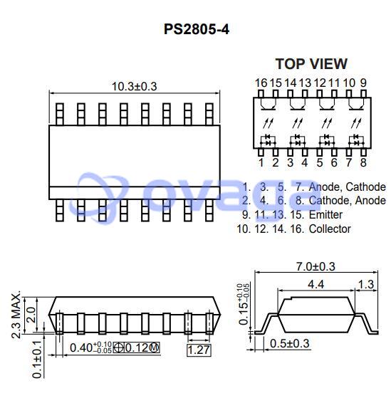 PS2805-4-F3  pin out
